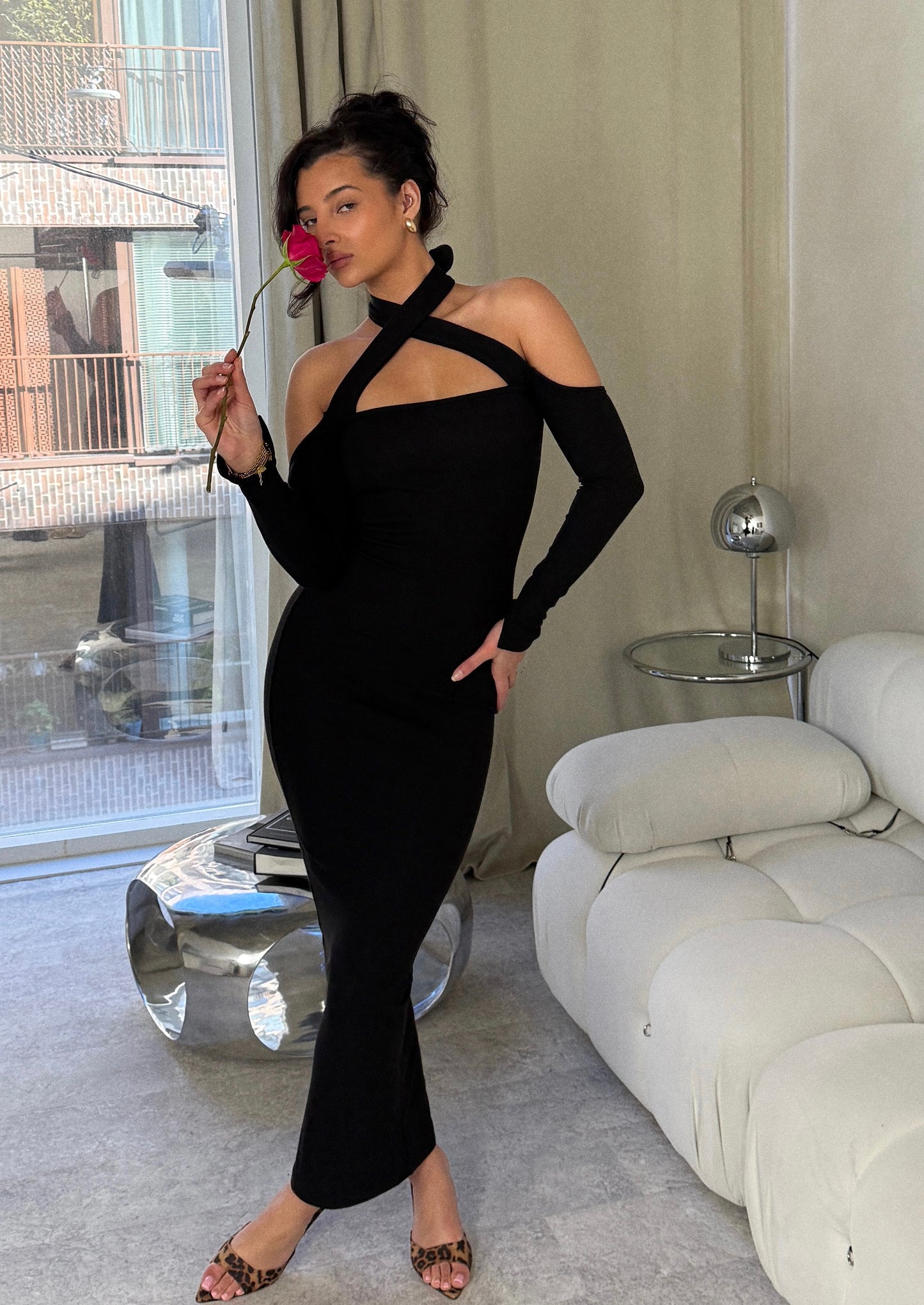 AFIA Halter Maxi Dress