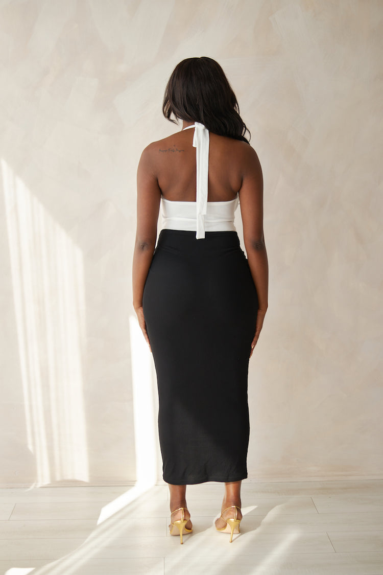 ARIA Maxi Dress - Black & White