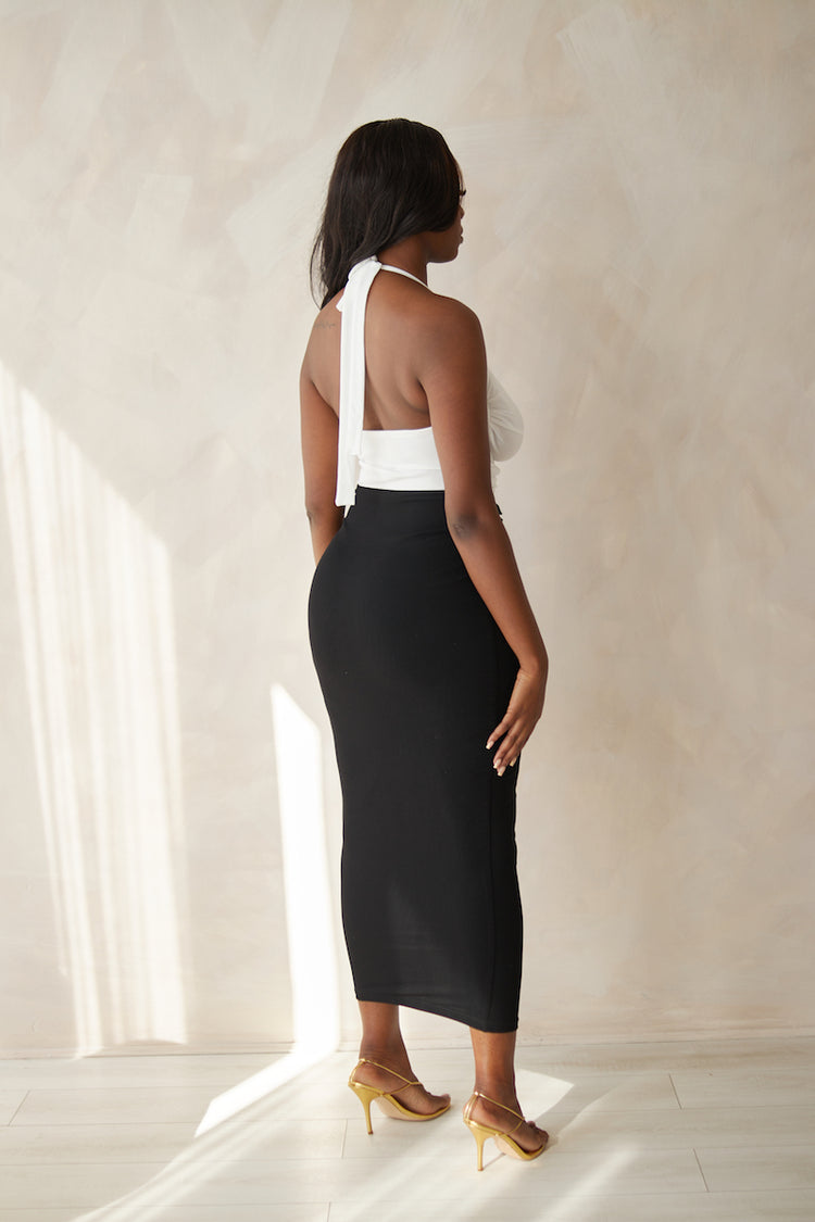 ARIA Maxi Dress - Black & White
