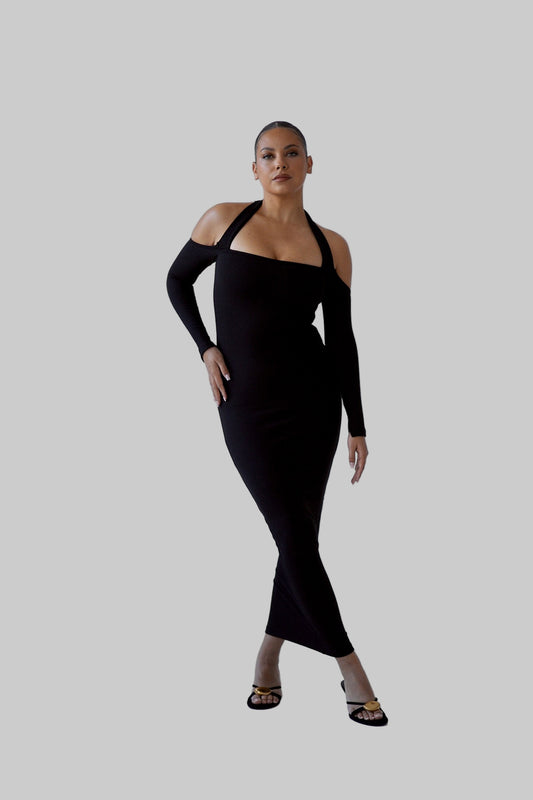 AFIA Halter Maxi Dress